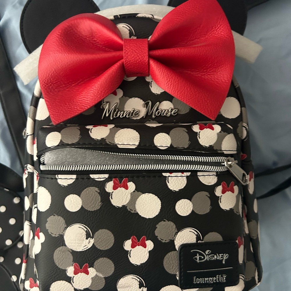 Loungefly Black and Red Minnie Mouse Backpack